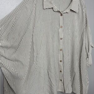 Eesome Gray Striped Shirt 39”Ptp
